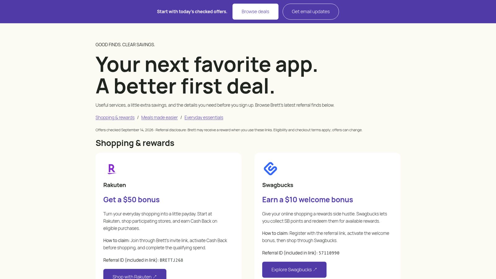 New App Deals verified offers directory